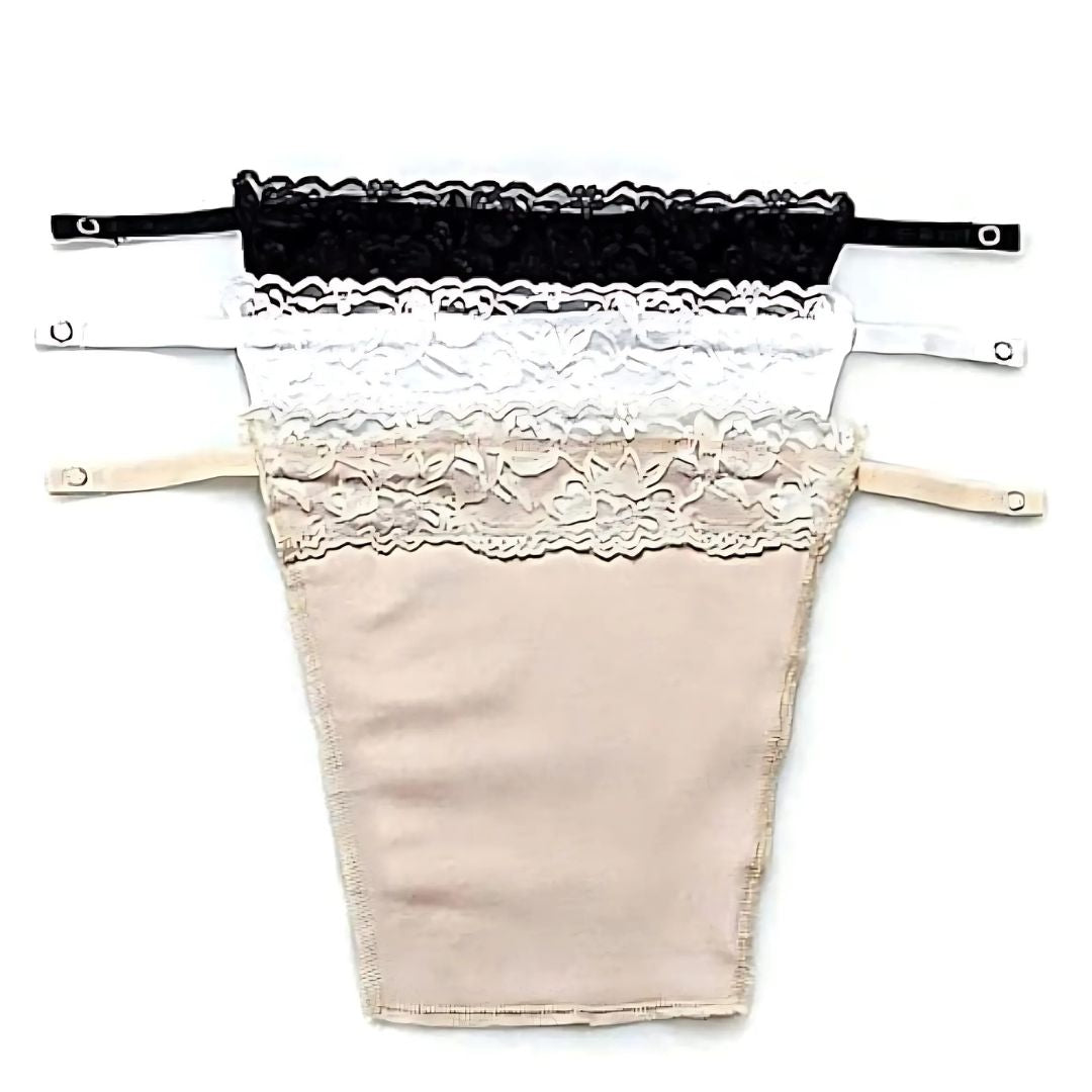Deep Neck Cover – Set of 3 (White, Black & Nude)