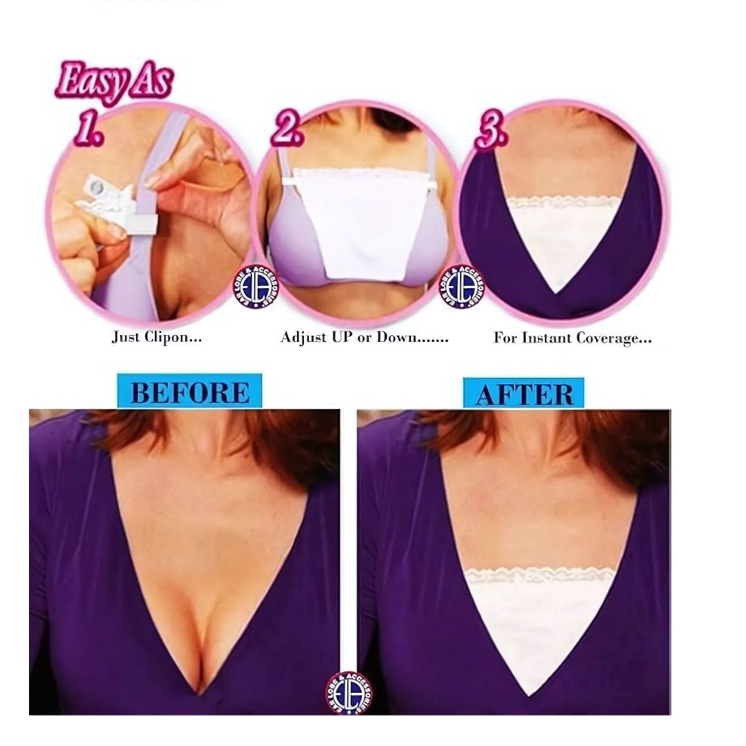 Deep Neck Cover – Set of 3 (White, Black & Nude)