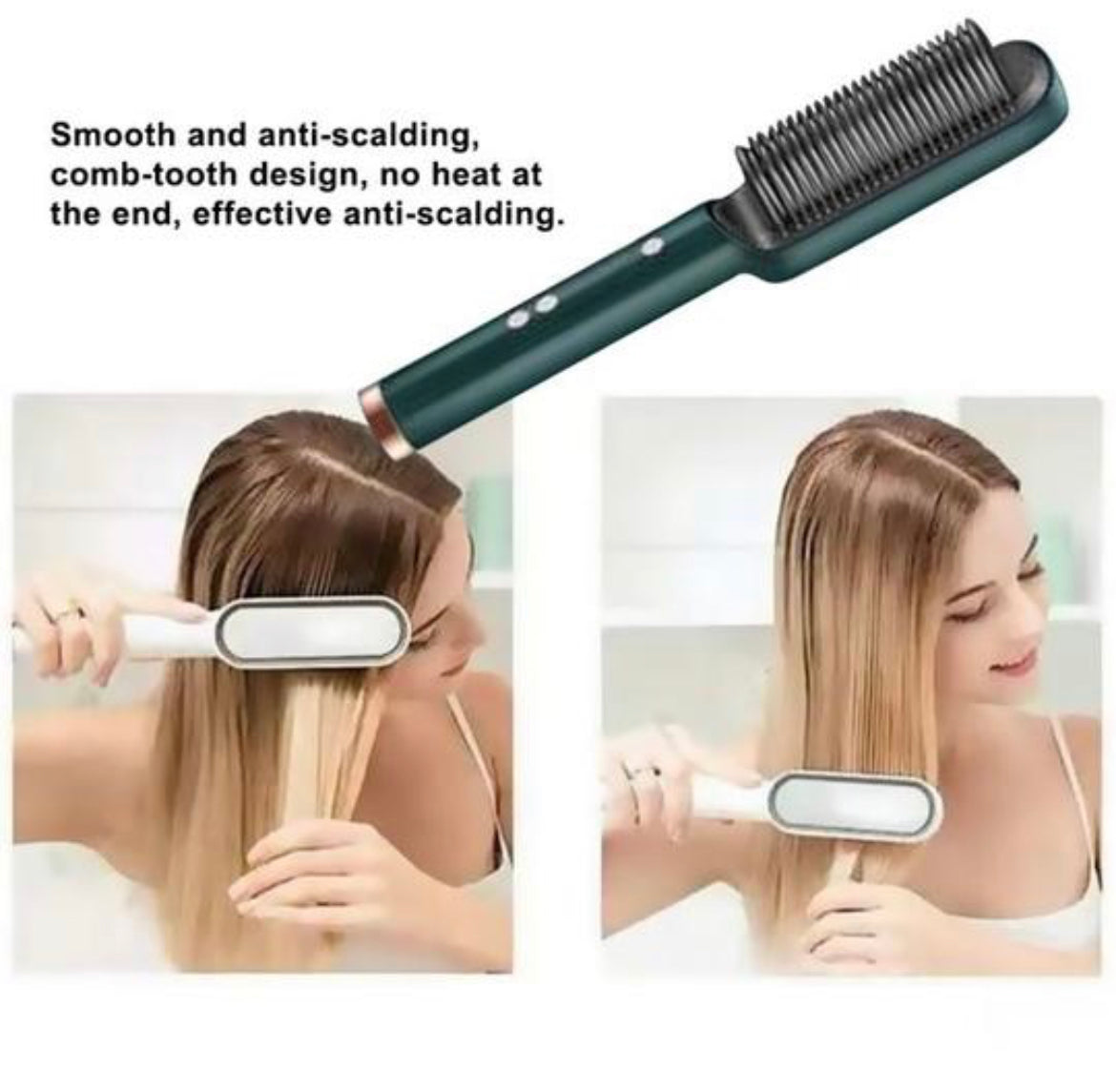 SmoothGlide™ 2 in 1 Hair Straightening Brush