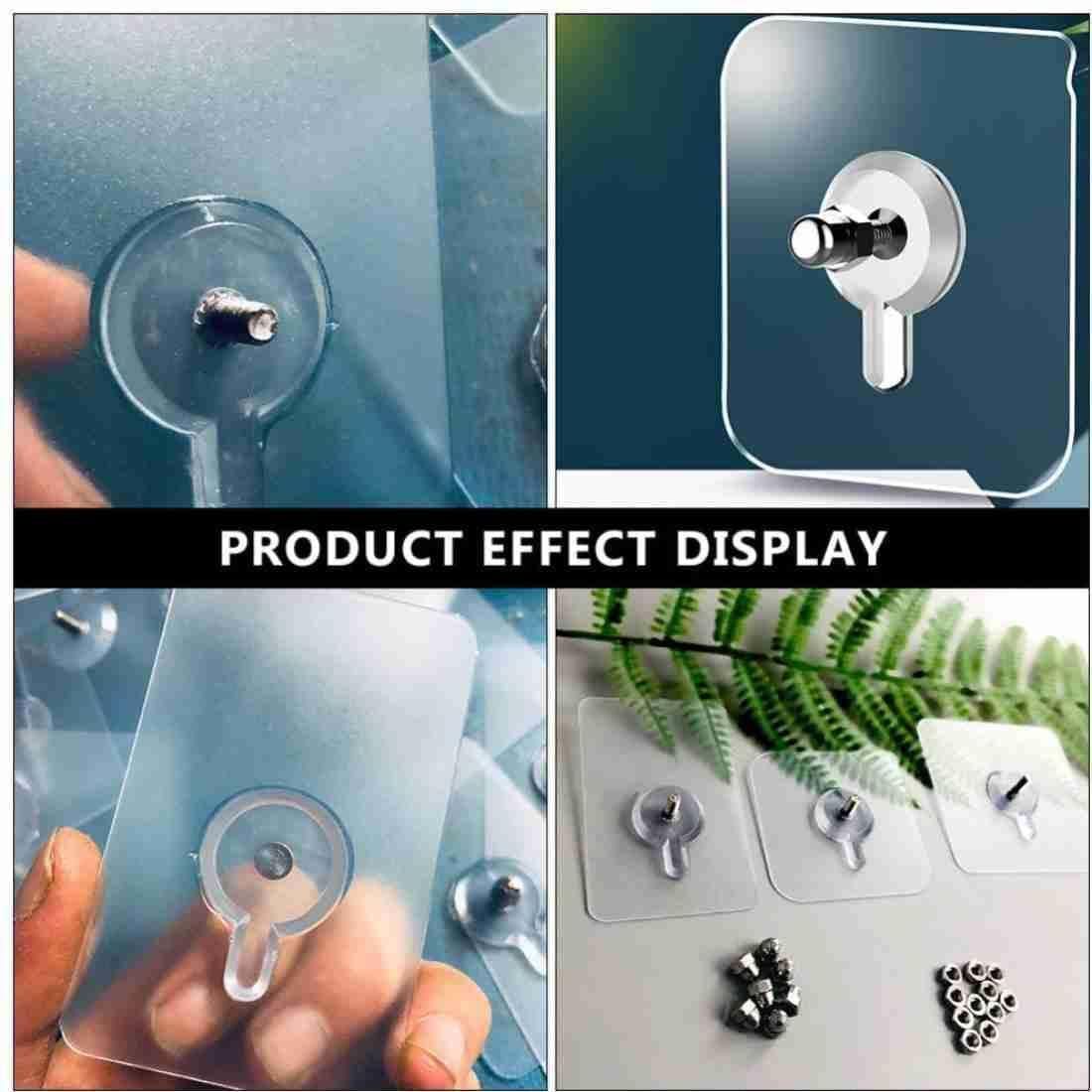 Multifunctional Drill- free Adjustable Adhesive Wall Hook | Transparent Wall Hook | Perfect home Essential
