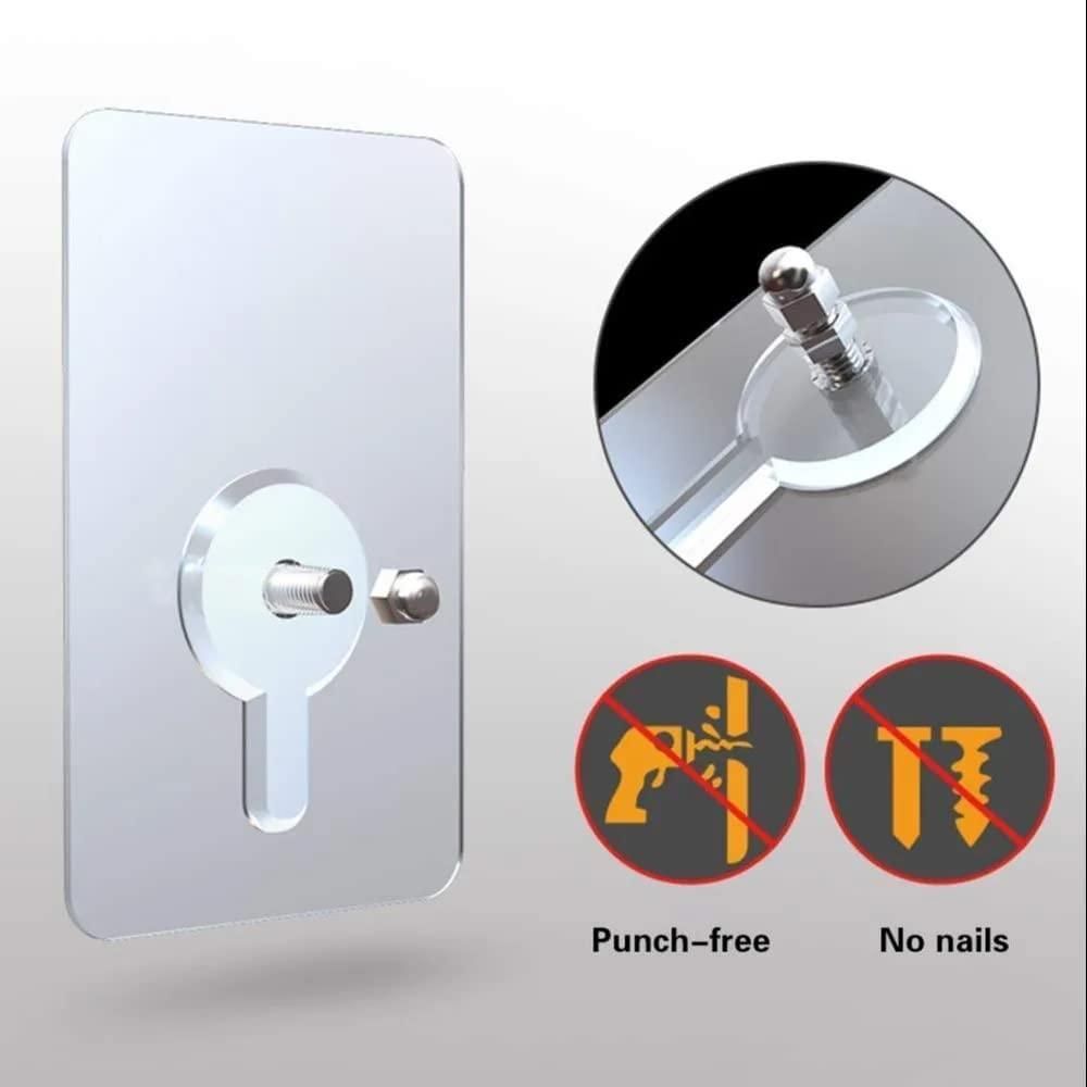 Multifunctional Drill- free Adjustable Adhesive Wall Hook | Transparent Wall Hook | Perfect home Essential