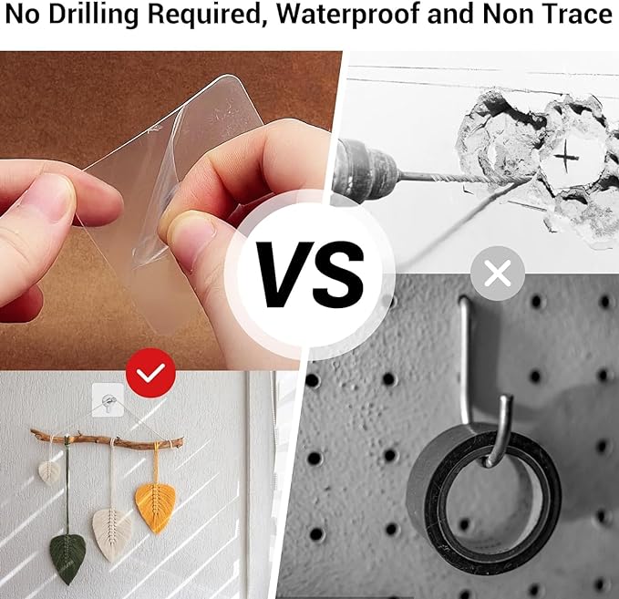 Multifunctional Drill- free Adjustable Adhesive Wall Hook | Transparent Wall Hook | Perfect home Essential