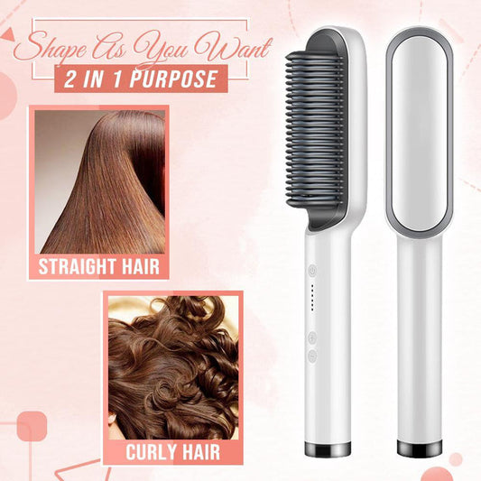 SmoothGlide™ 2 in 1 Hair Straightening Brush