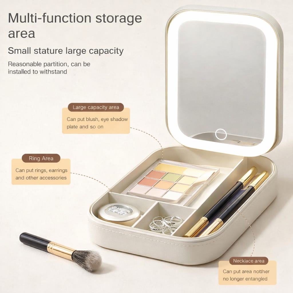 LED Mirror Makeup & Jewellery Box