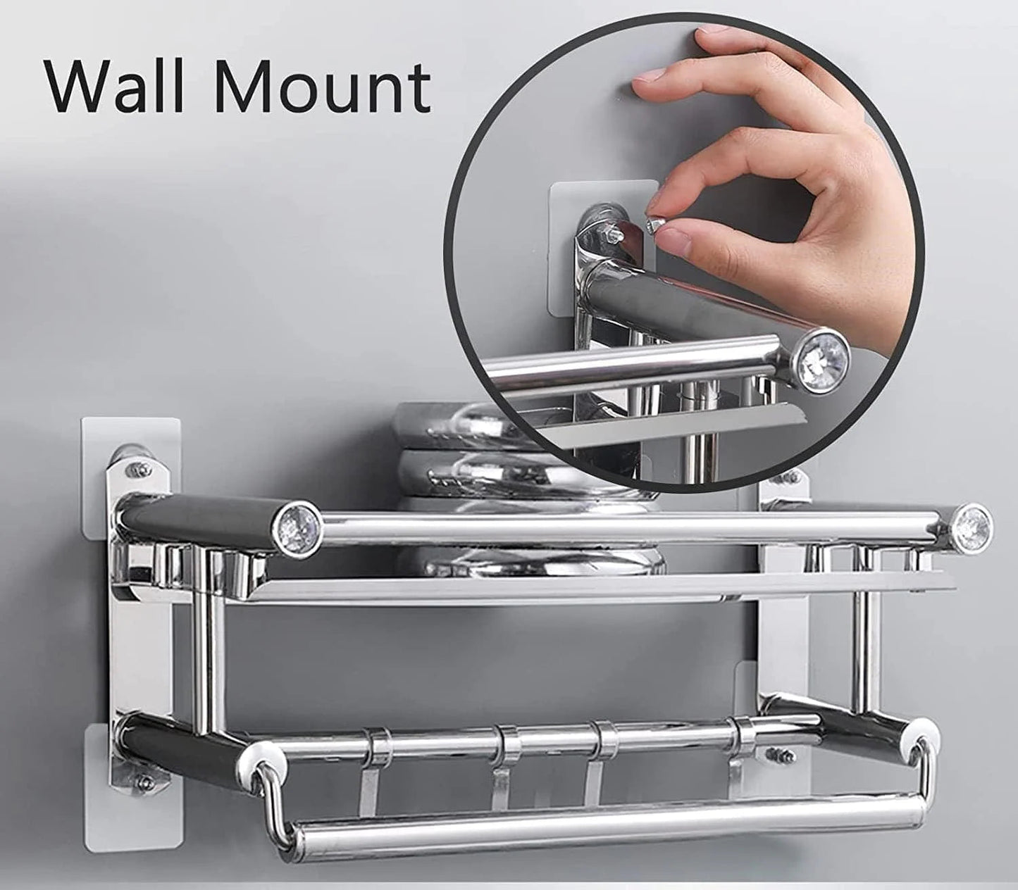 Multifunctional Drill- free Adjustable Adhesive Wall Hook | Transparent Wall Hook | Perfect home Essential
